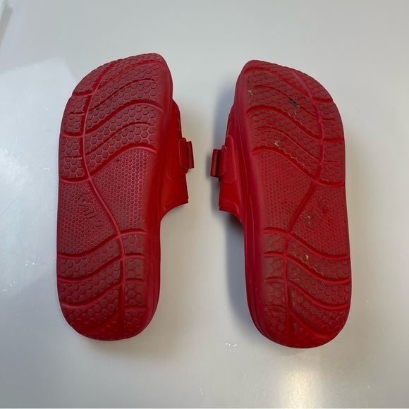 Man slippers red FILA size 9 - Picture 3 of 4